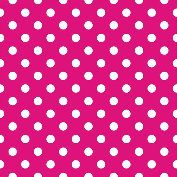 Modello vettoriale senza soluzione di continuità con pois su sfondo rosa neon — Vettoriale Stock