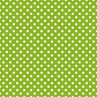 Retro seamless vector pattern with polka dots on spring green background clipart