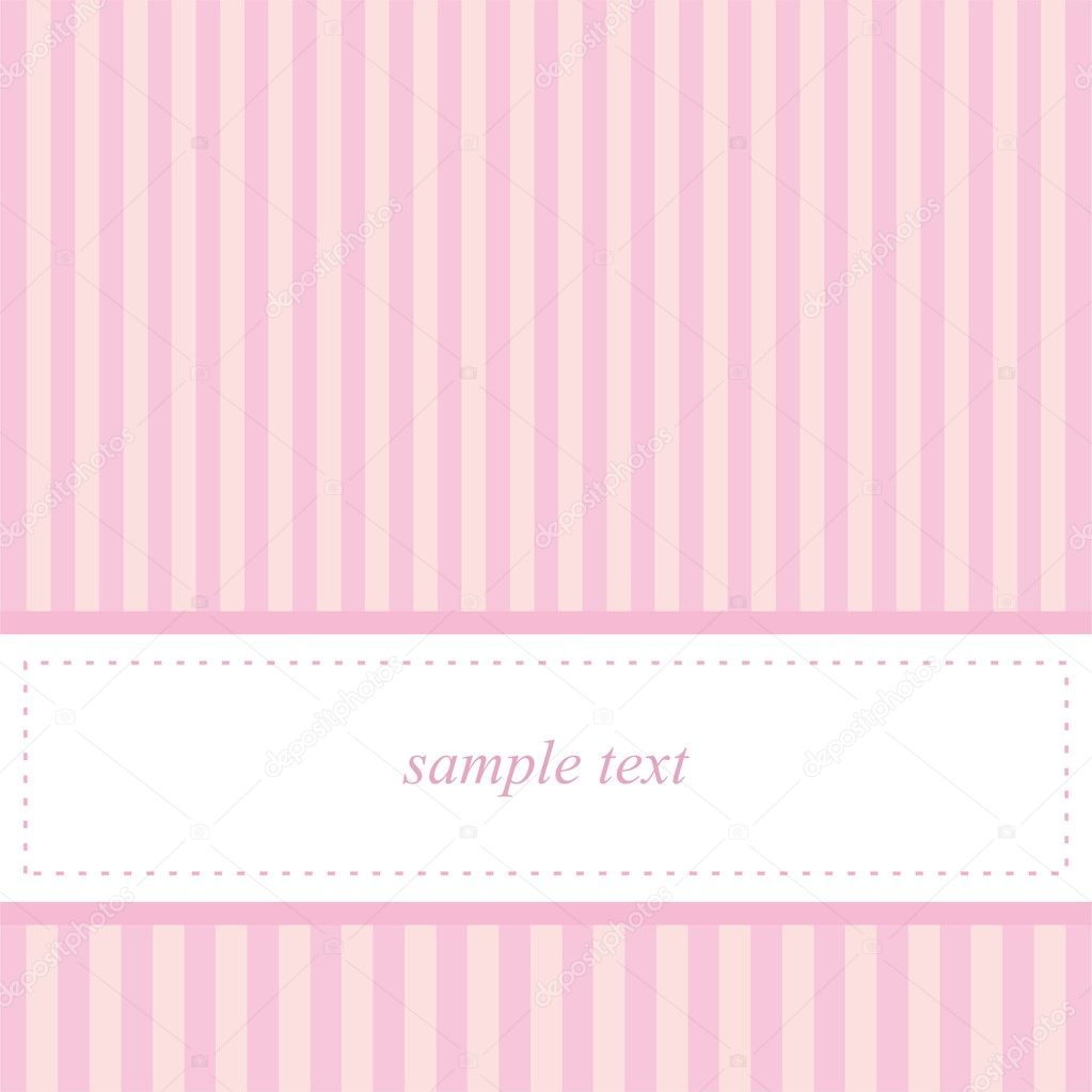 Vector wedding card or baby shower party invitation in sweet pink