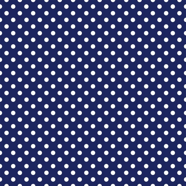 Vektor seamless mönster med vita prickar på sailor navy blå bakgrund — Stock vektor
