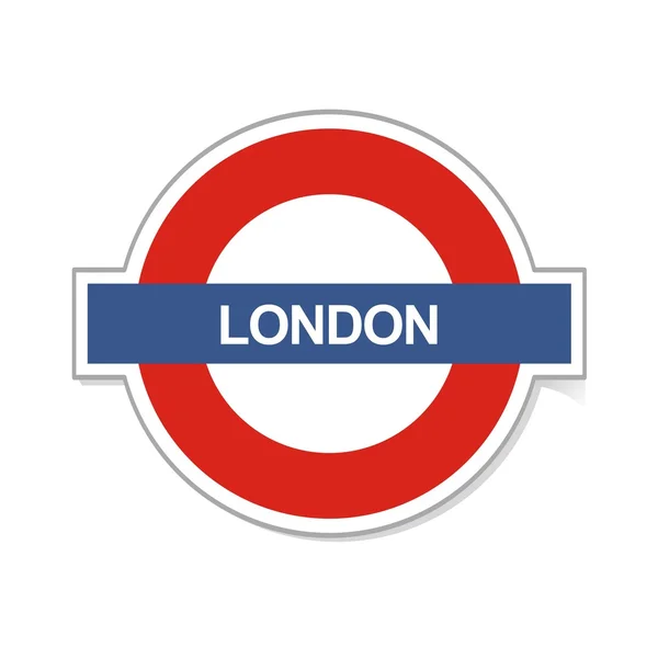 London sign in underground symbol — Stock Vector