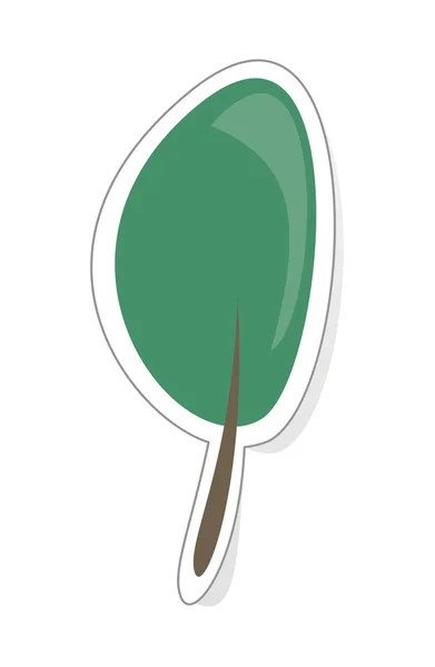 Vetor sinal árvore verde, ícone, adesivo ou logotipo — Vetor de Stock