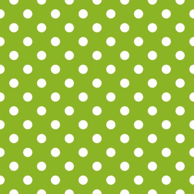 Seamless vector pattern with polka dots on fresh grass green background clipart