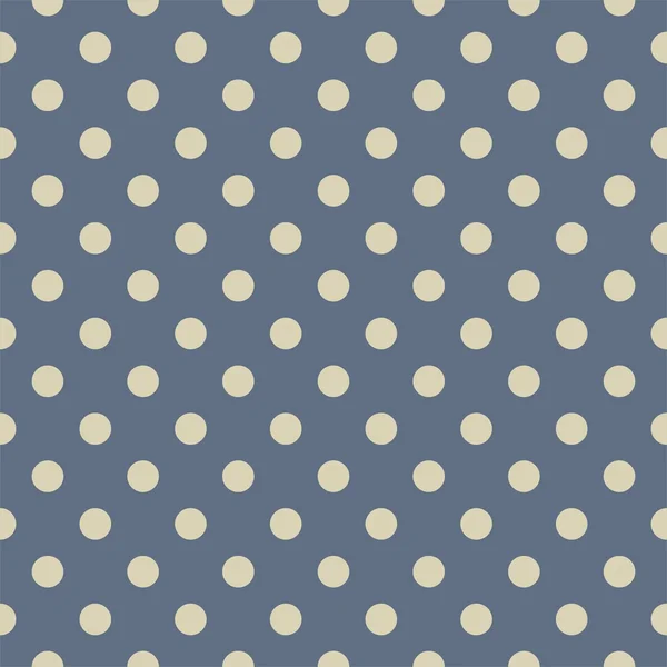 Modello senza cuciture vettoriale con pois beige su sfondo blu marino marinaio — Vettoriale Stock