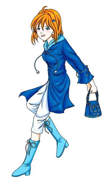 Anime Fashion Girl — Stock Photo, Image
