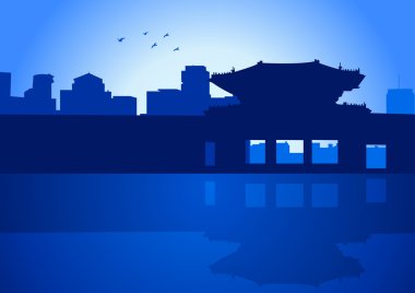 Seoul Skyline clipart