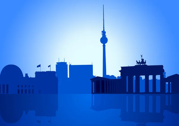 Berlín Skyline — Vector de stock