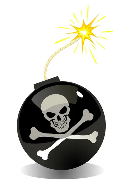 海盗旗炸弹 — 图库矢量图片