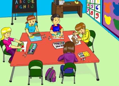 Kindergarten Classroom clipart