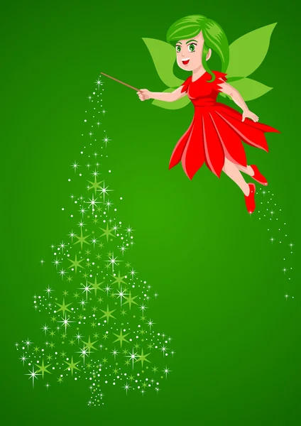 Pixie de Noël — Image vectorielle
