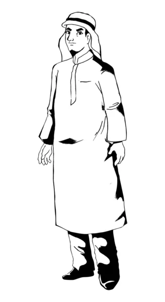 Typiska arabiska kläder — Stock vektor