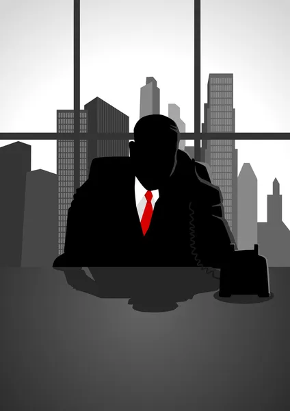 Man On The Phone — Stock Vector