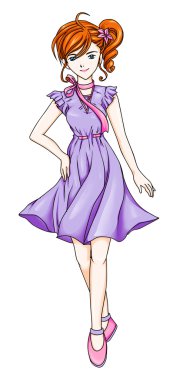 Anime Fashion Girl clipart