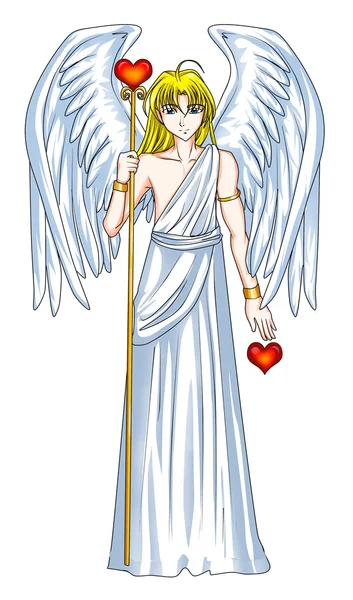 Anděl s symbol srdce — Stock fotografie