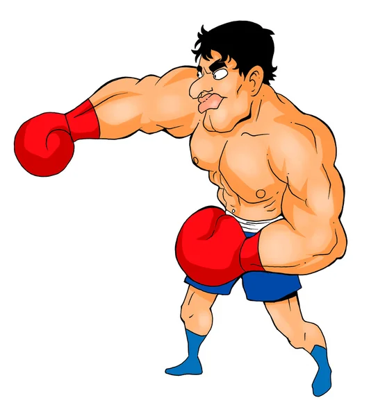 拳击手漫画 — 图库照片