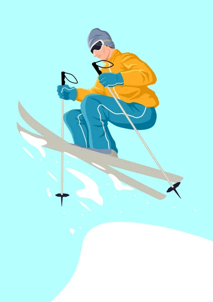スキー — ストックベクタ