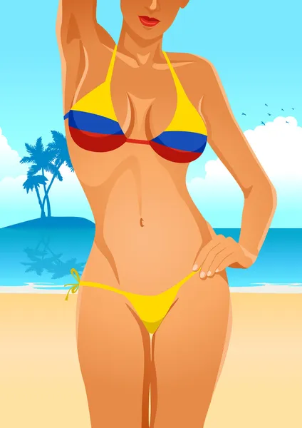 Bikini Colombie — Image vectorielle