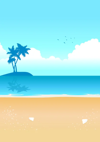 Голубой пляж — стоковый вектор