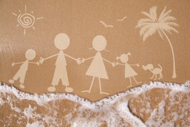 Summer family vacation clipart