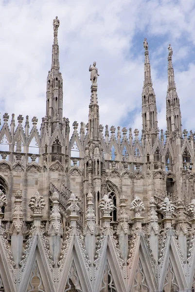 Spires de la Catedral de Milán — Foto de Stock