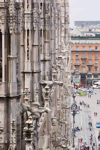 Gargoyles Milan Katedrali — Stok fotoğraf
