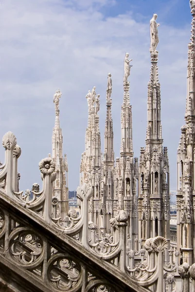 米兰大教堂的尖顶 — 图库照片