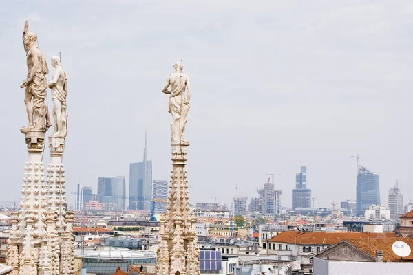 Blick von der Kathedrale auf Mailand — Stockfoto