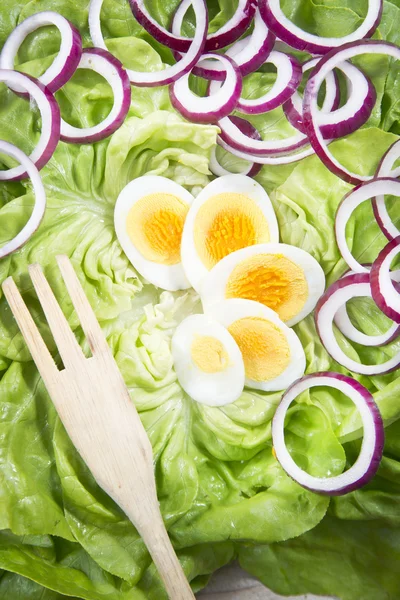卵とサラダ — ストック写真