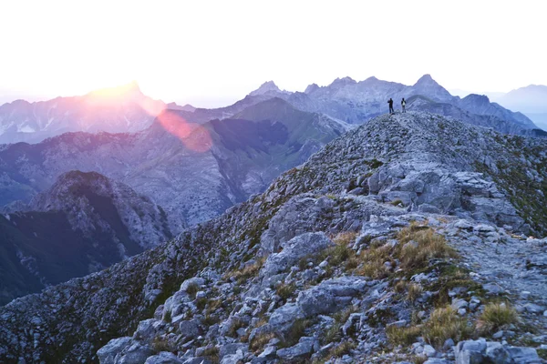 stock image Sunset seen from the Apuan Alps