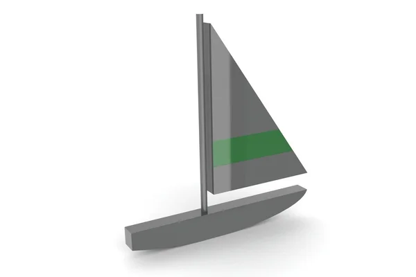 3d boat on a white background — Stock Photo, Image