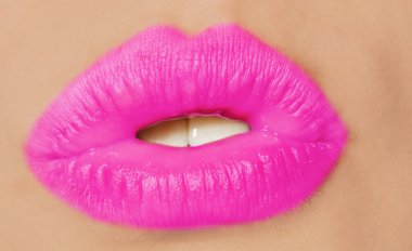 güzel kadının dudakları Close-Up