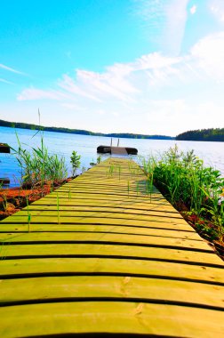 Göl üzerinde Pier