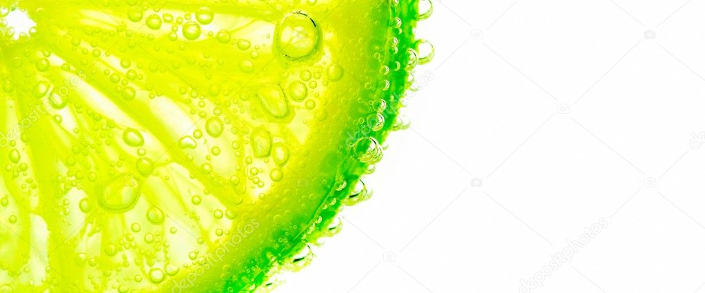 Lime with bubbles