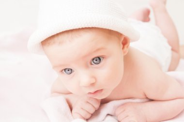 güzel bir kız bebek portresi