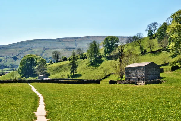Chemin de ferme isolé dans le Yorkshire Dales — Photo