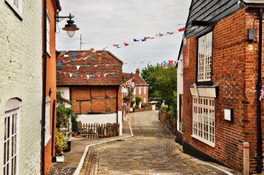 Quaint village of Hamble-le-Rice clipart