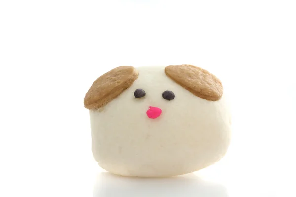 Dog Steamed Dumpling in white background — Stock Photo, Image