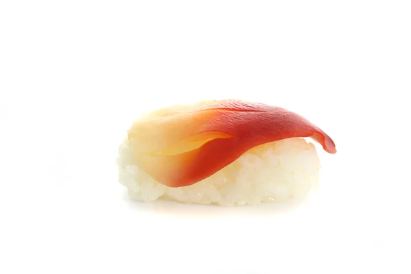 Суши из моллюсков на белом фоне — стоковое фото