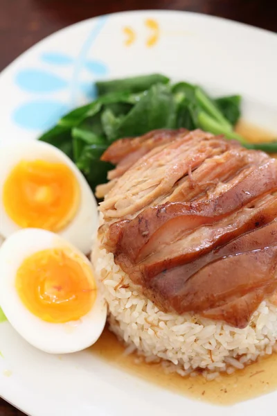 stock image Stewed pork leg on rice