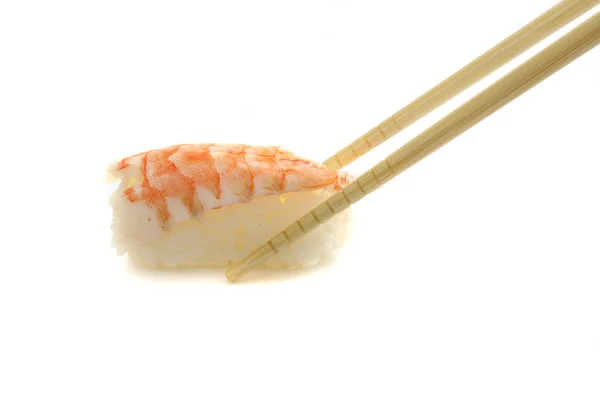 Shrimp sushi isolated on white background — Stock Photo, Image