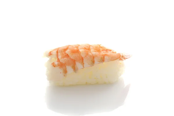 흰색 배경에 고립 된 새우 초밥 — 스톡 사진