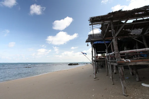 Cabaña con playa — Foto de Stock