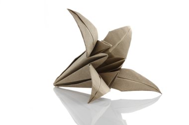 Origami çiçek tarafından geri dönüşüm papercraft