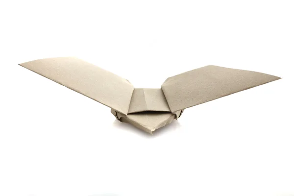 リサイクル ペーパー クラフトで折り紙の鳥 — ストック写真
