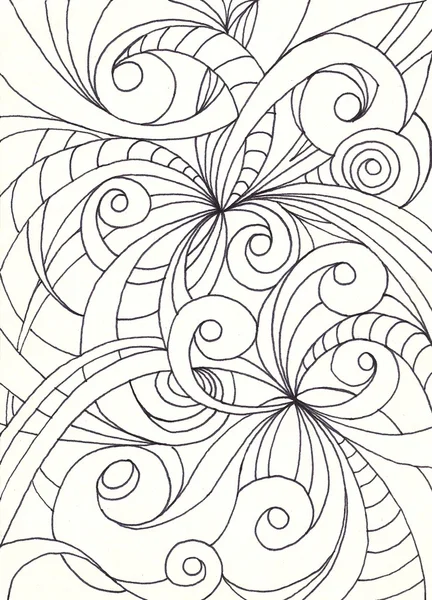 Drawing floral abstract background