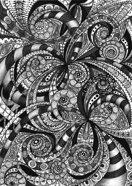 Dibujo floral fondo abstracto — Foto de Stock