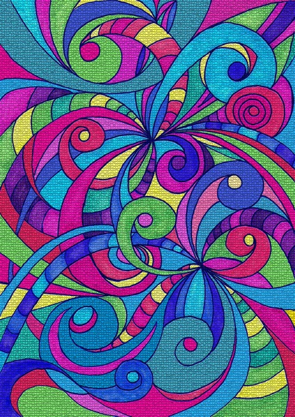 Drawing floral abstract background — Stock Photo, Image