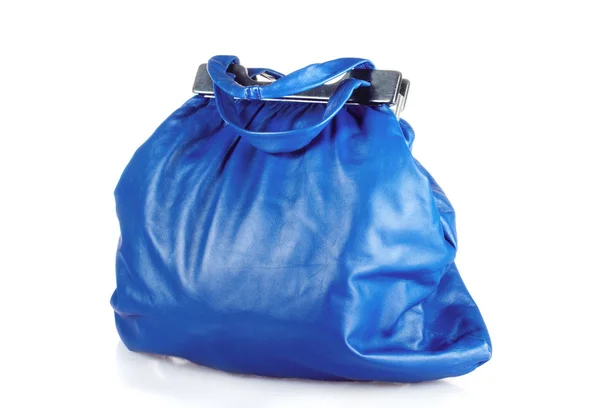 孤立的蓝色袋子 — 图库照片