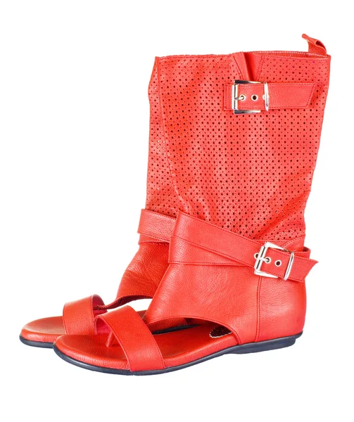 Zapatos rojos de verano — Foto de Stock