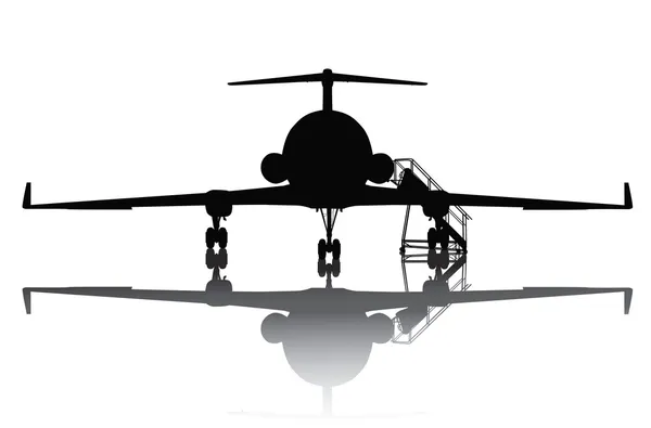 Flygplan siluett — Stock vektor